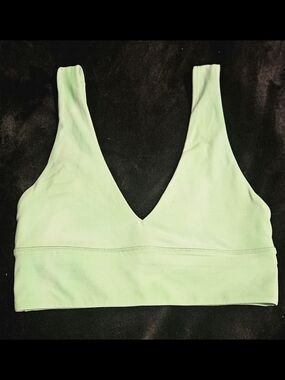 lululemon athletica Light Green V-Neck Sports Bralette